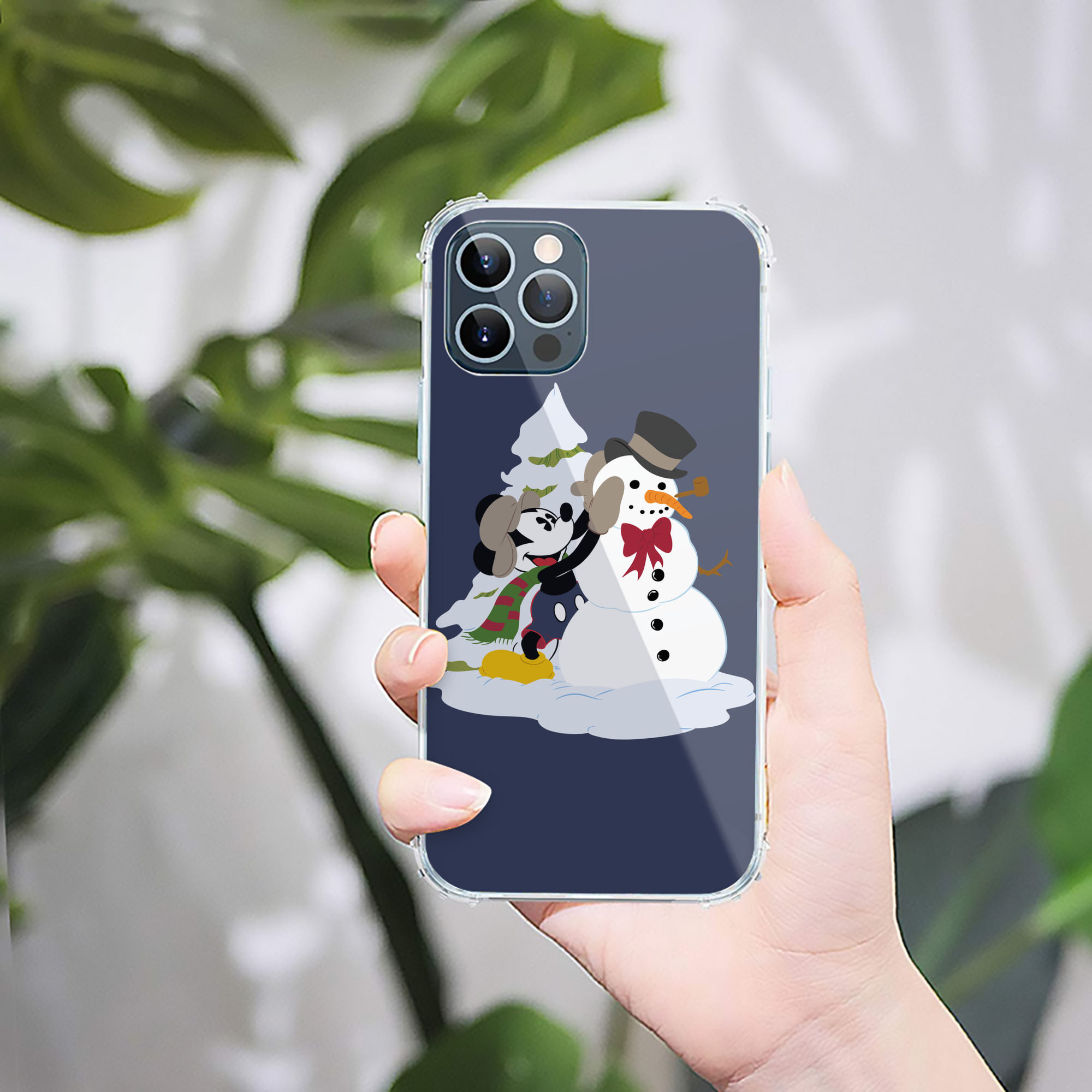 （画像用） ミッキーマウス Mickey Mouse 【iPhone 12シリーズ対応】透明スマホケース（クリアソフトケース）